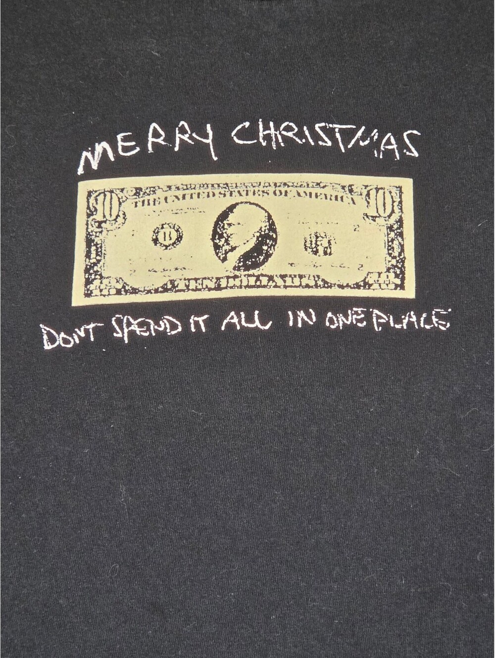 Supreme December 2021 Merry Christmas Black T-Shirt, Medium, 100% Cotton, Pre-Sr
